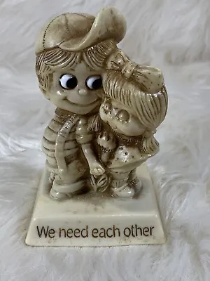 Vintage R W Berries Co Figurine Statue “We Need Each Other” 1970 Made In USA 👀 • $12.99