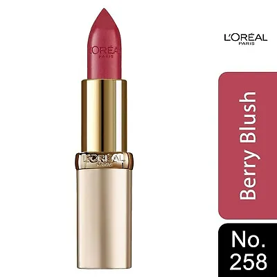 L'Oreal Paris Color Riche Satin Lipstick 258 Berry Blush With Omega 3 & VitaminE • £13.44