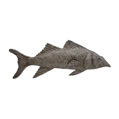 Handcrafted Haitian Metal Art Fish With Skeleton On Top Sea Life Wall Art • $34