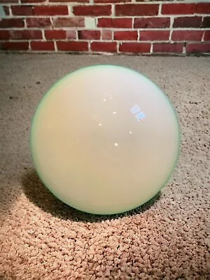 Mid Century Modern 14” Milk Glass White Globe Shade Neckless Pendant/Floor Lamp • $75