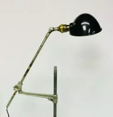 Vintage OC White Lamp Nice Black Parabolic Shade • $350