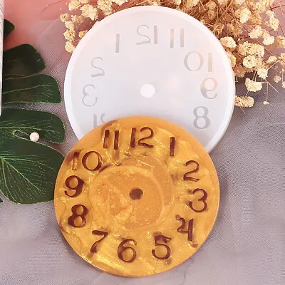 £3.29 • Buy Round Wall Clock Roman Numerals Silicone Resin Epoxy Casting Mold Pendant Mould