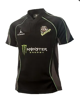 Olorun Bulldog Supporters Rugby Shirt Black/Green S-2XL • £10