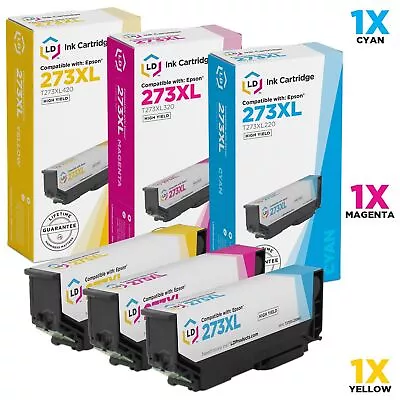 LD 3pk Reman Cartridge For Epson 273 XL 273XL T273XL XP-800 XP-810 XP-820 Cyan • $14.99