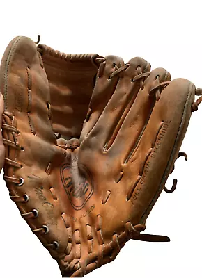 VTG MacGregor RAWHIDE Leather Baseball Glove FULL GRAIN Steerhide DEEP GRIP • $7.98