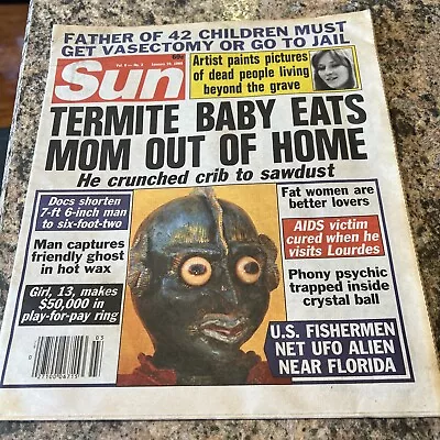 Sun Tabloid Magazine January 19 1988 Termite Baby- UFO Alien. Rare • $19.99