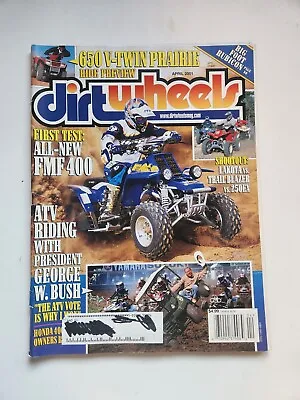 Vintage April 2001 Dirt Wheels ATV Magazine Honda Yamaha Suzuki Kawasaki Polaris • $35