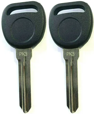2 Pack - PK3 Transponder Chip Ignition Door Key Uncut Blade Replacement B107PT • $16.95