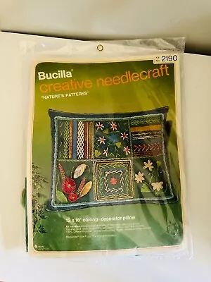 Bucilla Creative Needlecraft 2190 Crewel Kit Vintage 70s Pillow Kit NEW RARE • $35