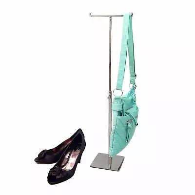 £18.98 • Buy Handbag Scarf Accessory Stand Stainless Steel 2 Arm T Shape Shop Display (G901)