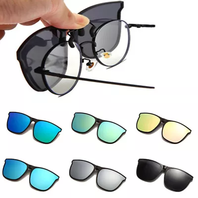 $11.95 • Buy New Polarized Clip On Flip Sunglasses UV400 Protection Round Eyewear Unisex 
