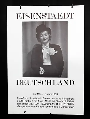 Eisenstadt - Marlene Dietrich - 1983 - Exhibition Frankfurter Kunstverein Poster • $125