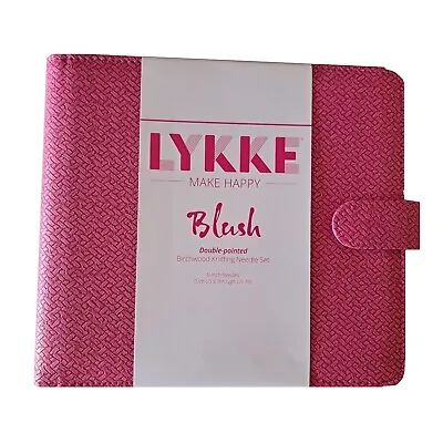 $135.45 • Buy LYKKE ::Blush Double Pointed Needles Set:: LARGE In Magenta Basketweave Pouch