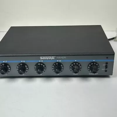 Shure 4 Channel Mixer Aux Master Knobs Microphone SCM268 • $45