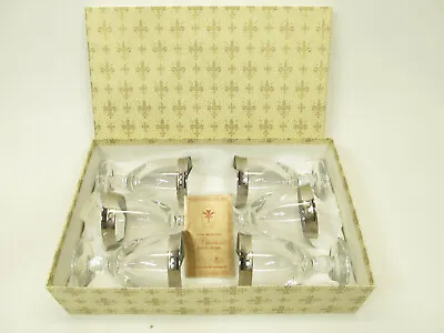 $29.99 • Buy Set Of 6 Italy I Preziosi By C.F. Design Wine Goblets Ornate Silver Gilding