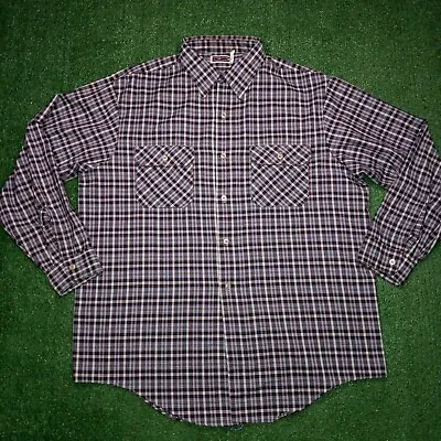 Vintage Big Mac Shirt Long Sleeve Button Up Plaid Workwear USA (Mens XL) • $19.99