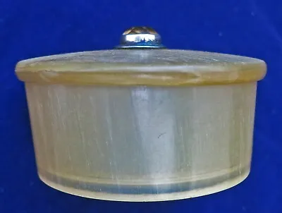 **SCARCE  Scottish Table SNUFF BOX Antique Cow HORN Citrine • £93