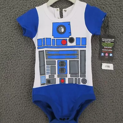 Conelley Baby R2D2 Bodysuit S Cotton/Poly Blue/White NWOT #4190 • $9.99