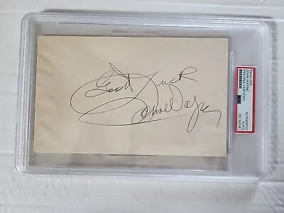 BEAUTIFUL John Wayne Authentic Signed 5x8 PSA Slabbed SIGNATURE AUTOGRAPH • $2500