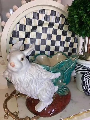 Majolica Vintage Large Bunny  Figurine/ Planter • $115