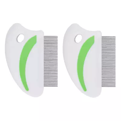 2 Pack Flea Lice Comb Stainless Steel Dog Cat Grooming Combs With Rounded Teeth • $8.93