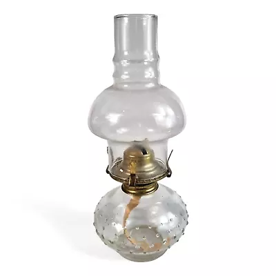 Farms Oil Lamp Clear Hobnail Glass Paraffin Lamp 2 Available • £34.95