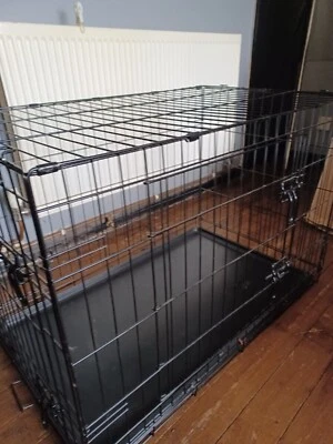 £0.99 • Buy  Pet Dog Cage Crate Kennel Cat Collapsible Metal Cage  Playpen Large
