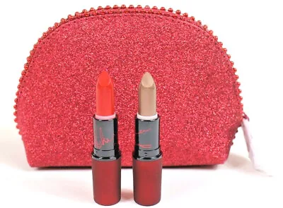 MAC Viva Glam Keepsake Rihanna Lipstick Set Of 2 & Glitter Cosmetic Bag Rare  • $124.99