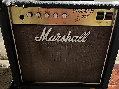 1985 Marshall Studio 15 #4001 Guitar Amplifier Vintage G12 Speaker • $1099