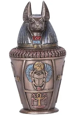 Ancient Egyptian Reproduction Canopic Jar With Diety Duamutef • £31.37