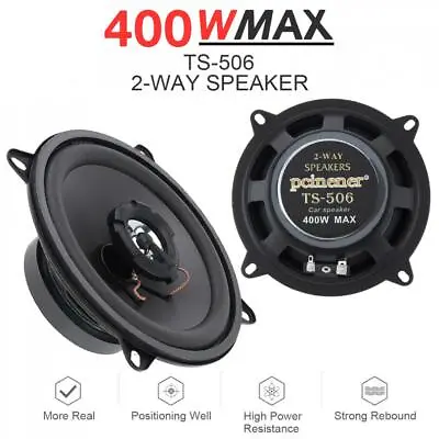 5 Inch 400W 2 Way Car HiFi Coaxial Speaker Vehicle Door Audio Music Stereo 1PCS • $27.70