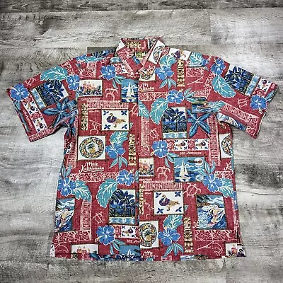 Reyn Spooner Mele Kalikimaka Shirt Men's L Red Christmas Hawaiian 2006 Rare • $49.95