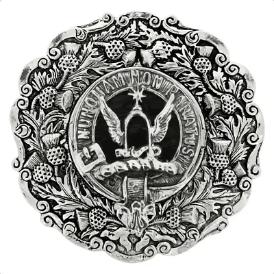 Art Pewter Clan Crest Plaid Brooch J - Z [Various Clans And Designs Available] • $139.89