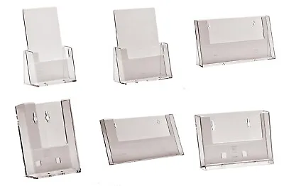 A6 DL A5 A4 Leaflet Holders Counter Stands Wall Displays Flyer Menu Dispensers • £148.19