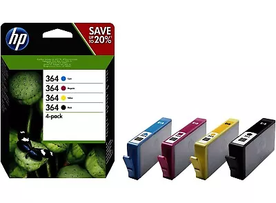 UNBOXED HP 364 Ink Cartridges Black Cyan Magenta Yellow - FREE UK DELIVERY! VAT • £27.99