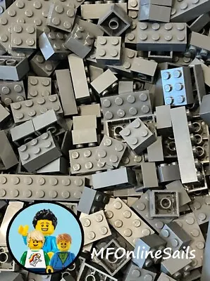 $13 • Buy 50 Dark Bluish Gray LEGO  Big Bricks  2x2 2x3 2x4 & UP! - Random Basic Bulk Lot