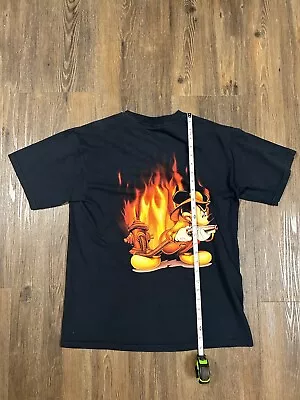 Vintage Disney Mickey Mouse Firefighter T Shirt Size M • $30