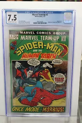 MARVEL TEAM-UP #3 (1972) CGC 7.5 3rd App Morbius Fantastic Four Marvel • $85