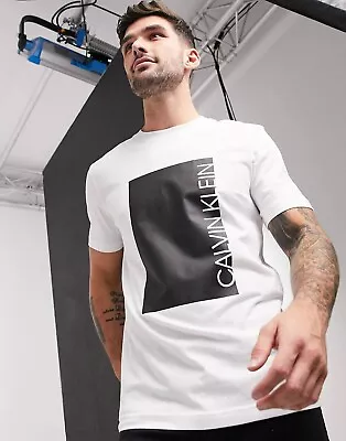 Calvin Klein Logo Cut Out Print Men's T-shirtSize M • £28.99