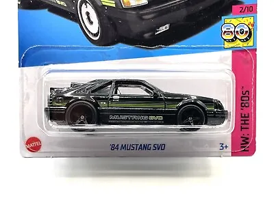 2023 Hot Wheels '84 Mustang SVO (black) ('80s) #25 W/Real Riders SUPER CUSTOM • $11.99