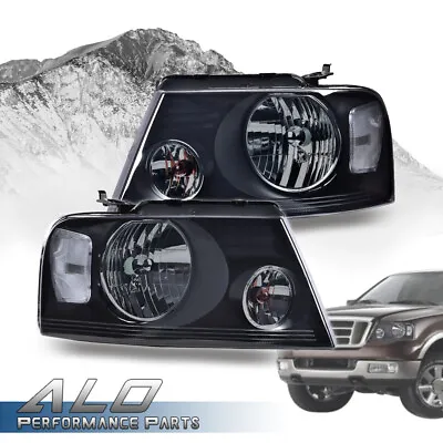 Black Housing Clear Corner Headlights Assembly Fit For 2004-2008 Ford F150 • $66.70