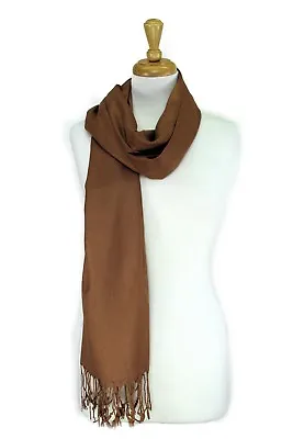 Soft Silky Pashmina Shawl Wrap Women Pashmina Solid Scarf Stole Ladies Scarf • $7.99