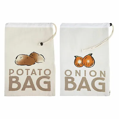 £7.59 • Buy KitchenCraft Stay Fresh Potato Bag & Onion Bag 26 X 38 Cm, Beige