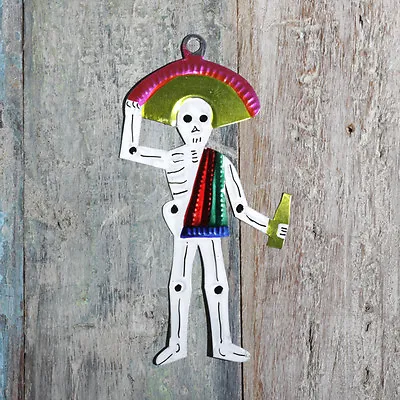 Mexican Tin Skeleton Decoration • £4