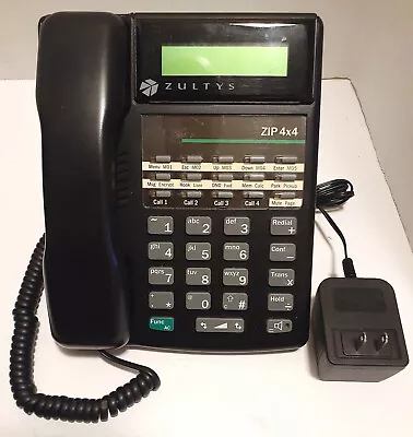 Zultys ZIP 4x4 Office Business Phone Black 4 Line • $29.99