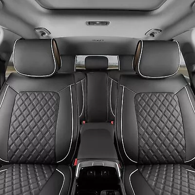 Automotive Seat Covers - Premium Quilted Faux Leather Full Set • $169.90