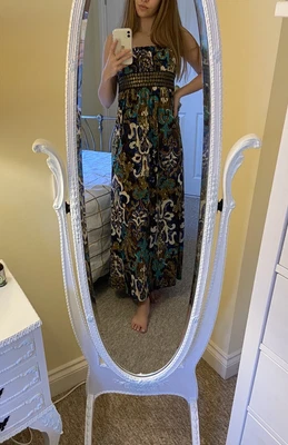£16 • Buy Summer Long Strapless Dress In Size S/M
