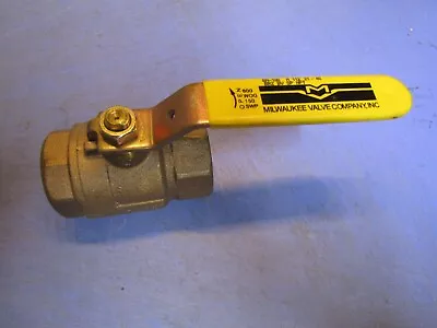 1 Milwaukee Valve BA-100 A 112 21-40 BRZ BV SP NPT 1 – ½” Bronze Ball Valve NEW • $24.29