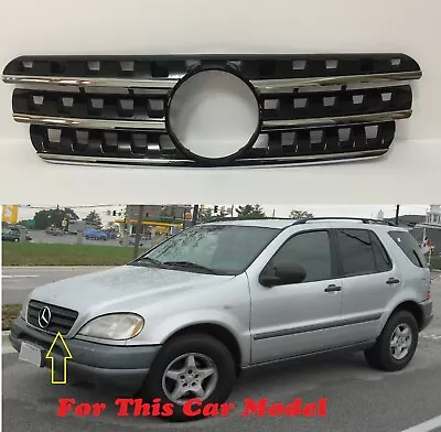 Front Grille Shiny Black For '1998-'2005 Mercedes-Benz W163 ML-Class(W164 Look) • $169