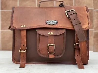 Genuine Leather Laptop Bag Briefcase Bag 18  Men's • $38.95